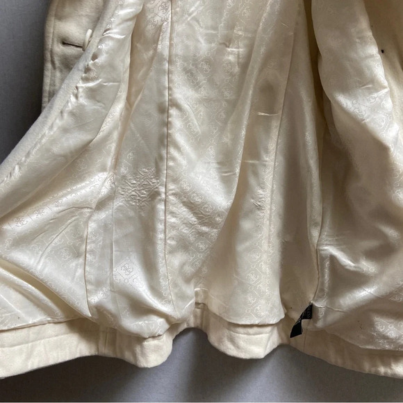 Guess wool blend button trench jacket coat Sz XS - Picture 9 of 14